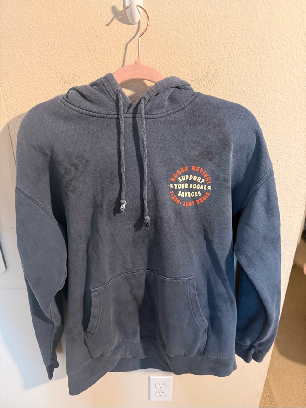Roark Revival Support Your Local Savages Heavyweight Pullover Hoodie Large